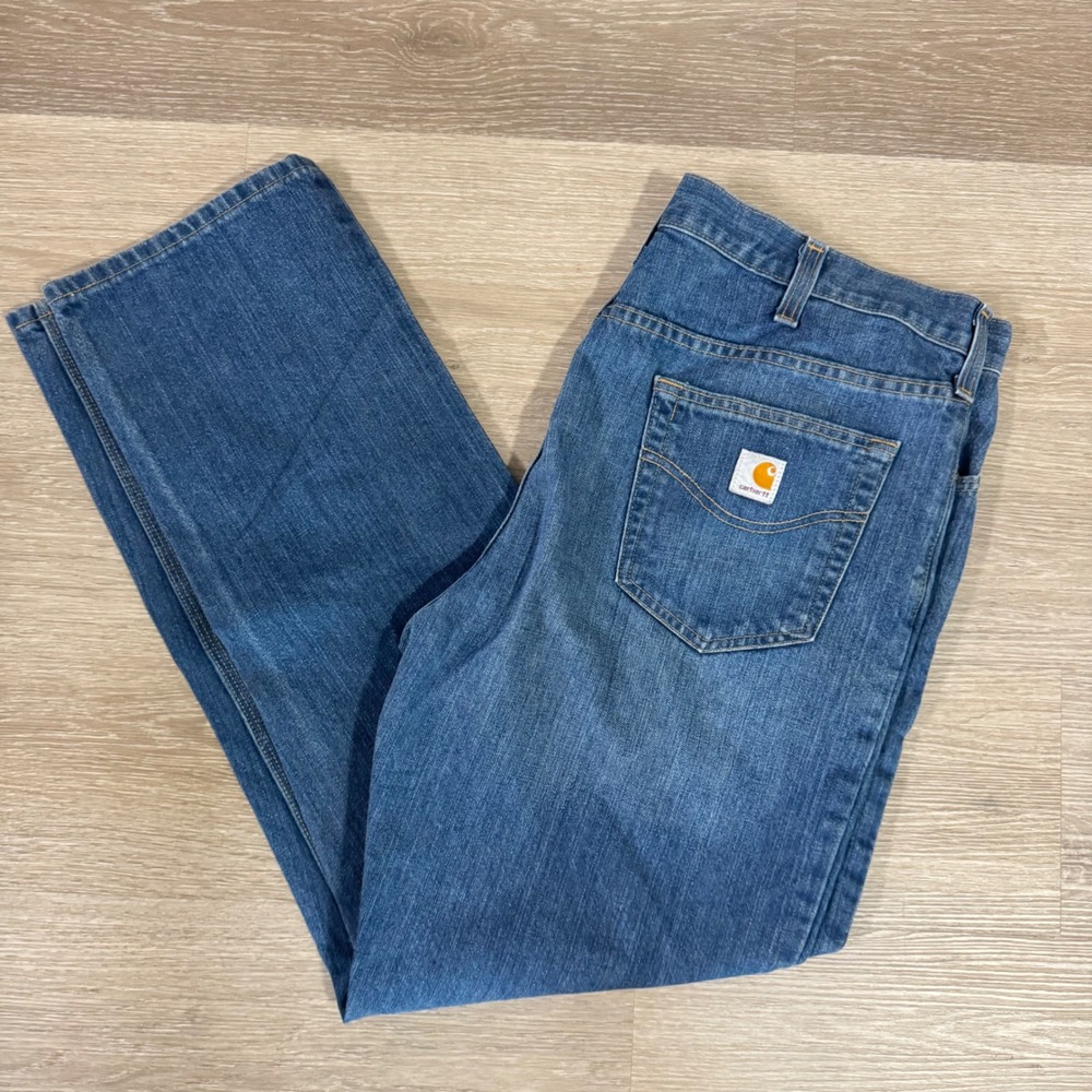 Carhartt Jeans Mens 40x32 Blue Traditional Fit Straight Leg Denim 101496 420